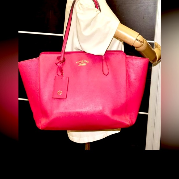 Gucci Large Size Calf Leather Swing Tote Bag. - Picture 12 of 16